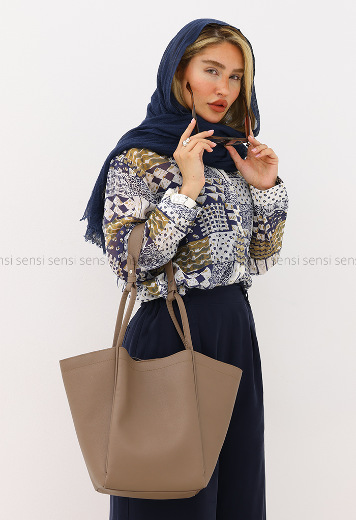 شومیز زنانه حریر چاپی طرح دار کد1006204